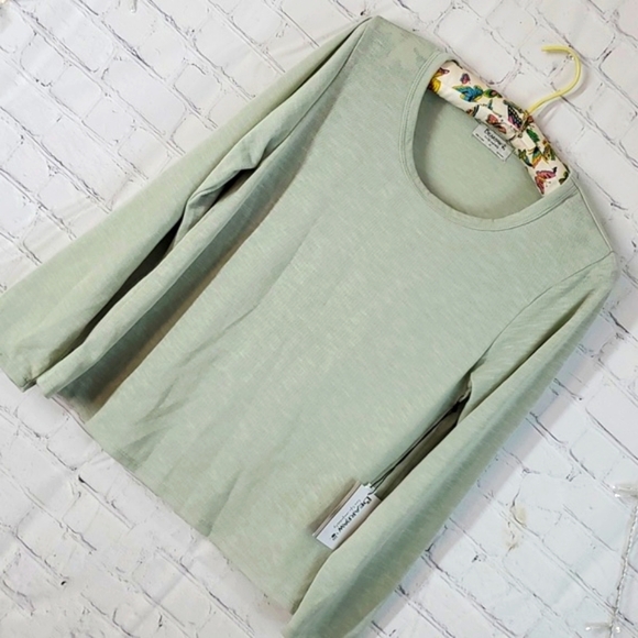 🆕️ NWT Bearpaw Light Green Long Sleeve Loose Fit Shirt Womens Size Medium - Picture 3 of 17
